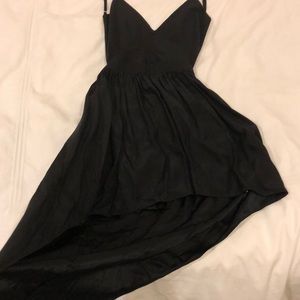 High-low hem backless dress